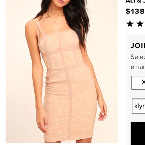 Ali & Jay Peach Bodycon Dress! - Picture 1 of 7